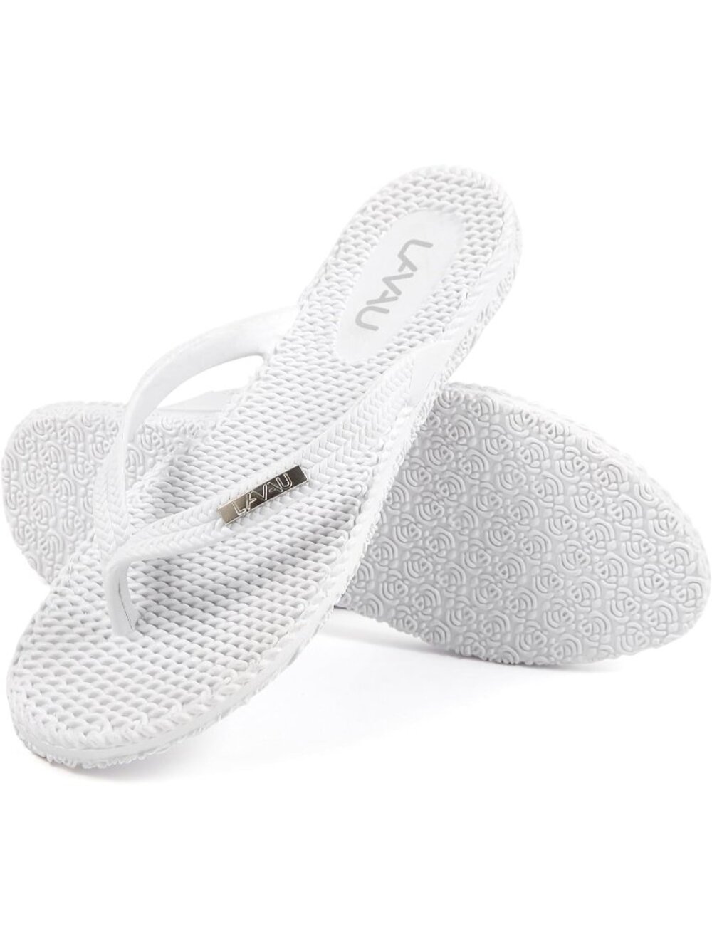 Women's White Rubber Sole Waterproof Non Slip Flip Flops Flat Thong Sandals